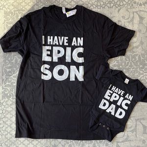 Dad size L and 3 month son combo set. Cotton never worn